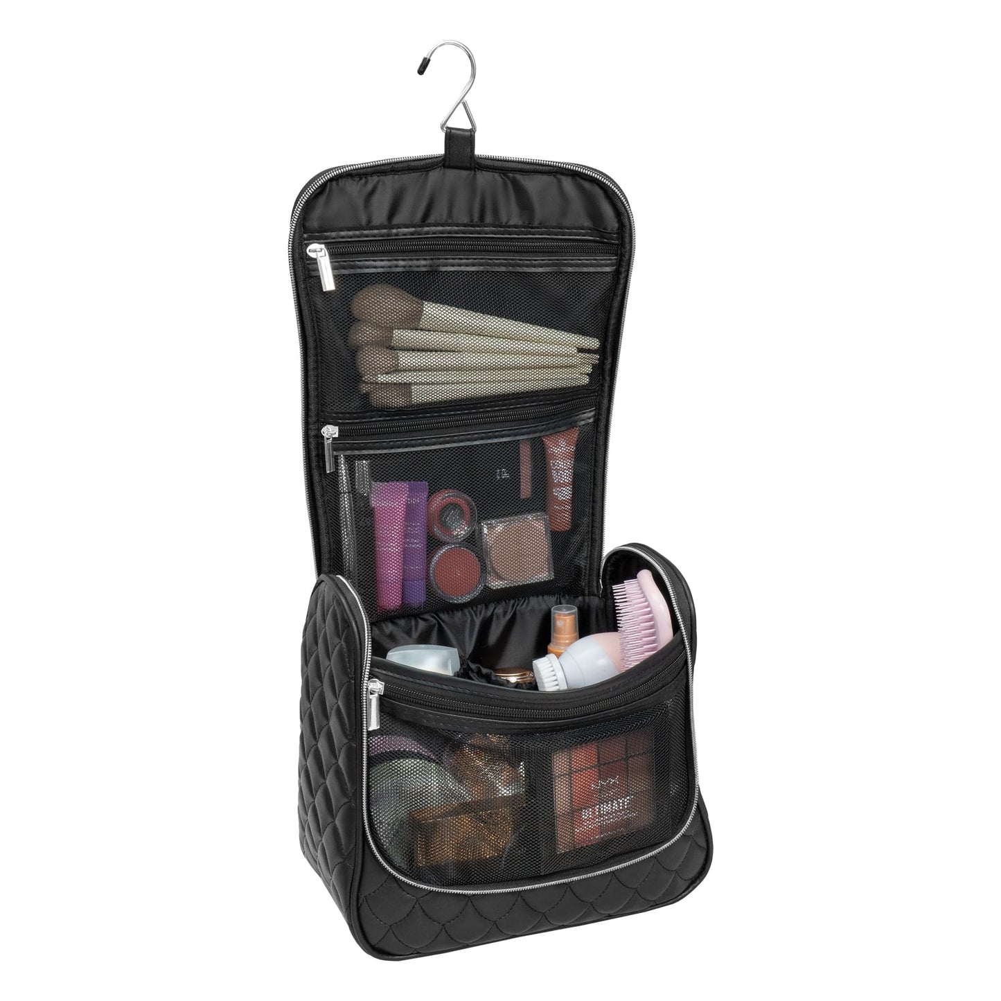 Joan & David The Teardrop Quilted Hanging Toiletry Cosmetic Bag