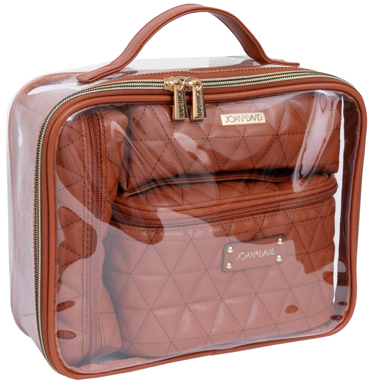 Joan & David The Triangle Quilted 4 Piece Cosmetic Bag Set