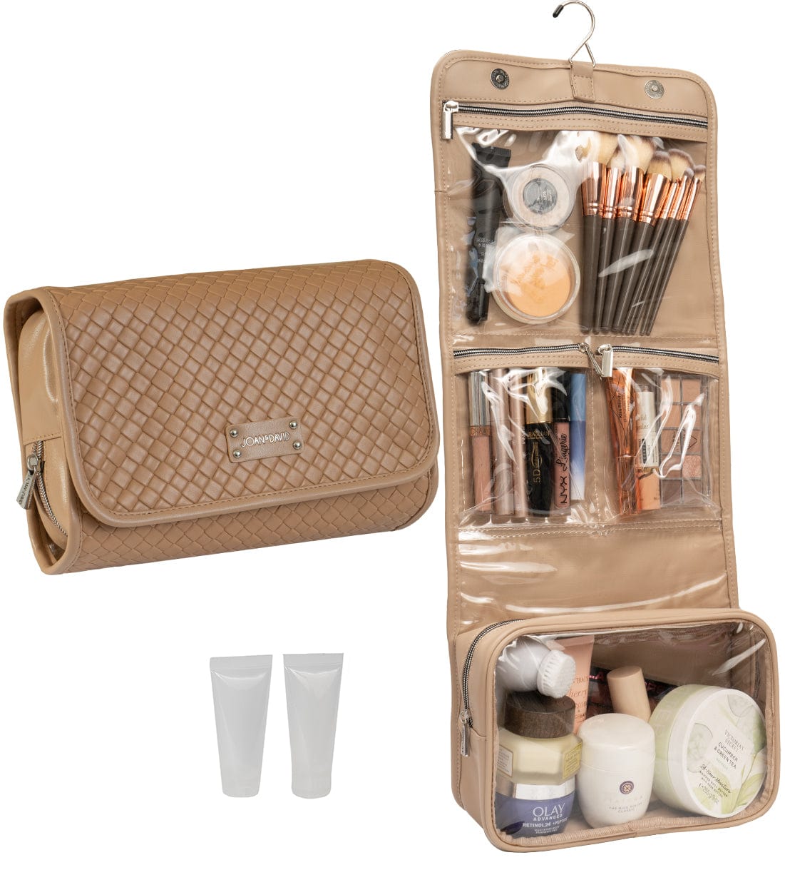 Joan & David Woven Roll Hanging Toiletry Organizer Bag