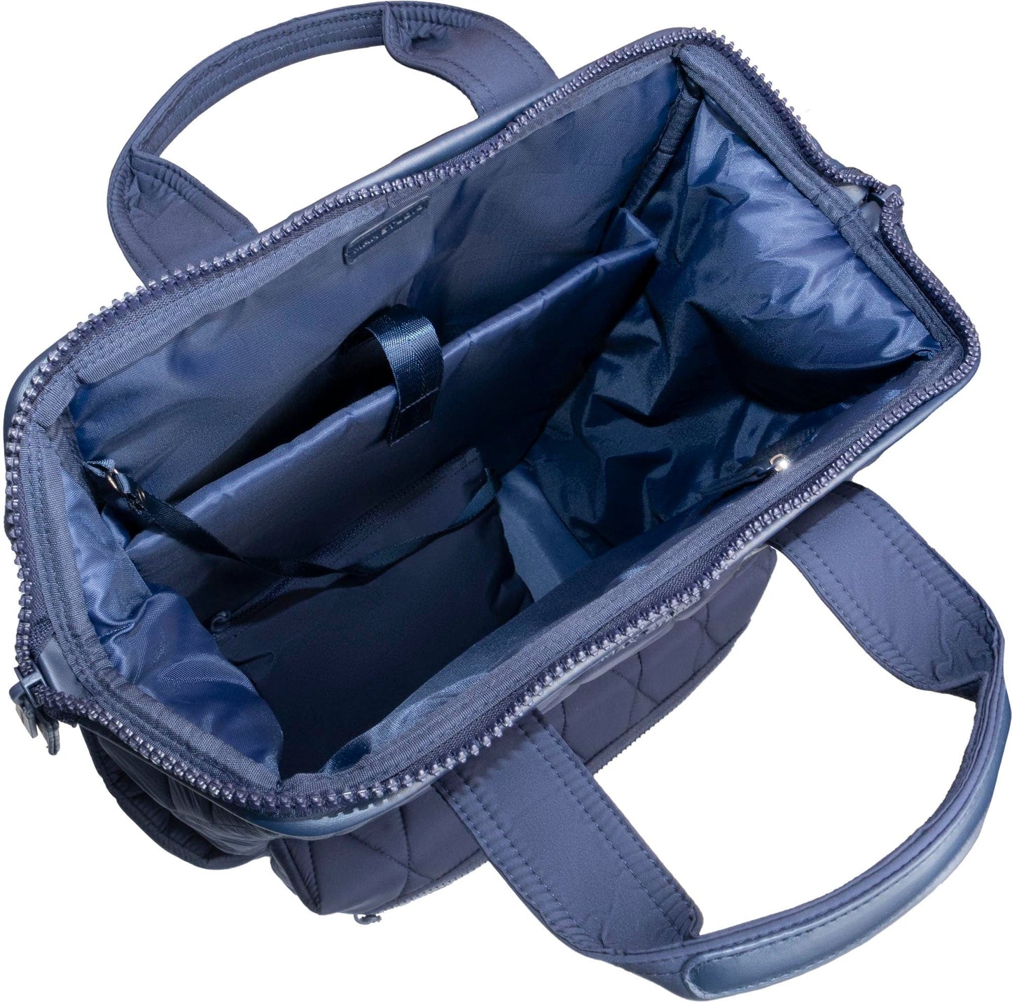 Max Studio Diamond Quilted Nylon Backpack with Front Zippered Pocket