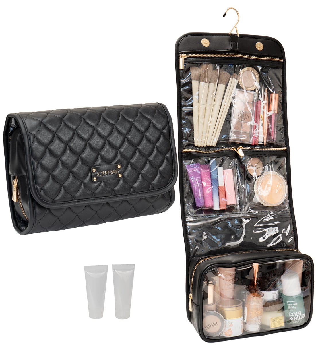 Joan & David The Teardrop Quilted Roll Hanging Toiletry Bag