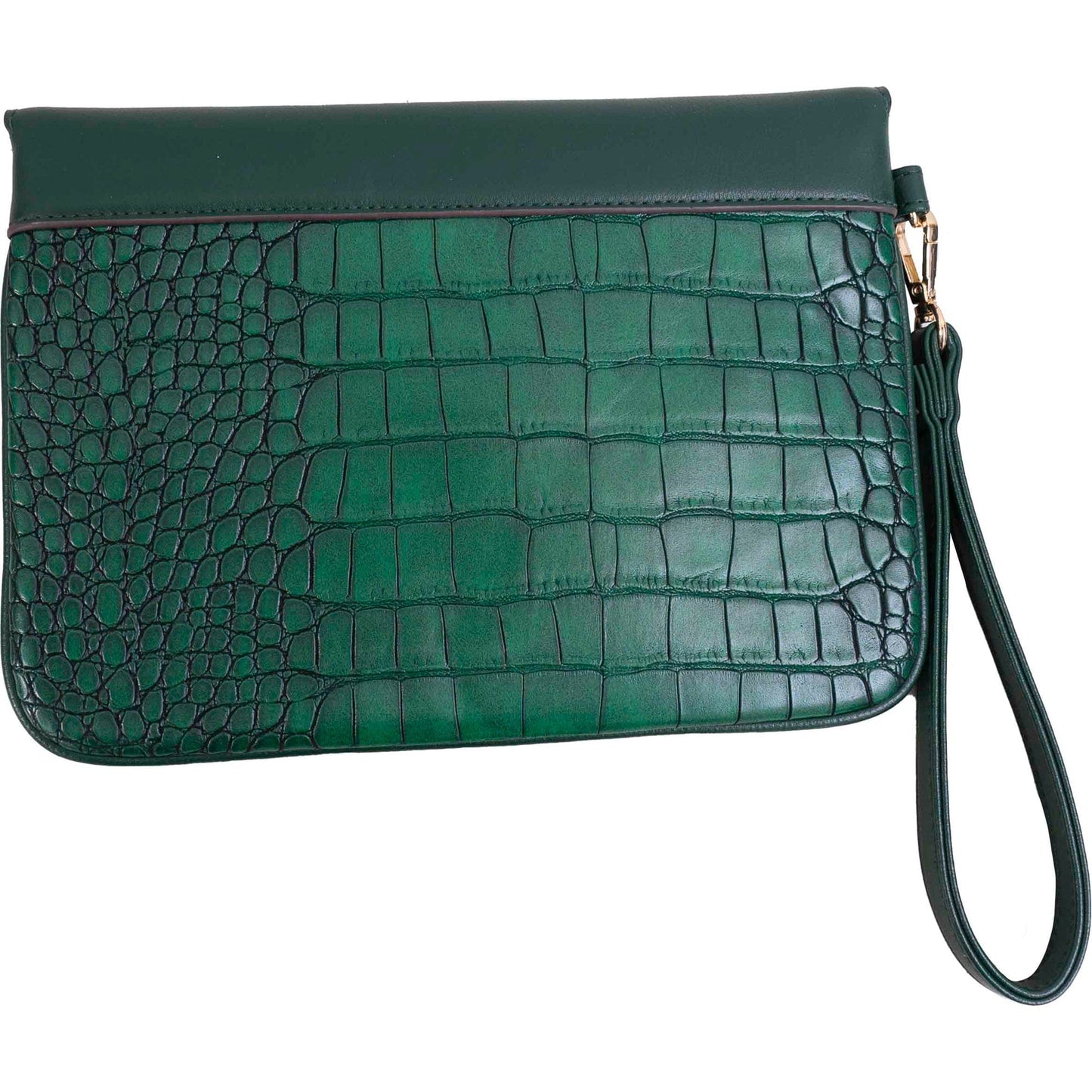 Ellen Tracy Croco Smooth Flap  Wristlet