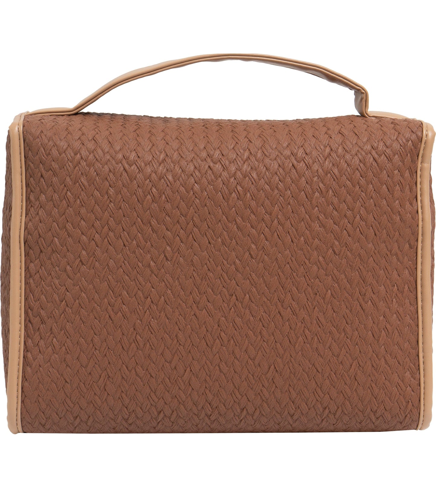 Joan and David The Woven PU Top Handle Hanging Toiletry Case