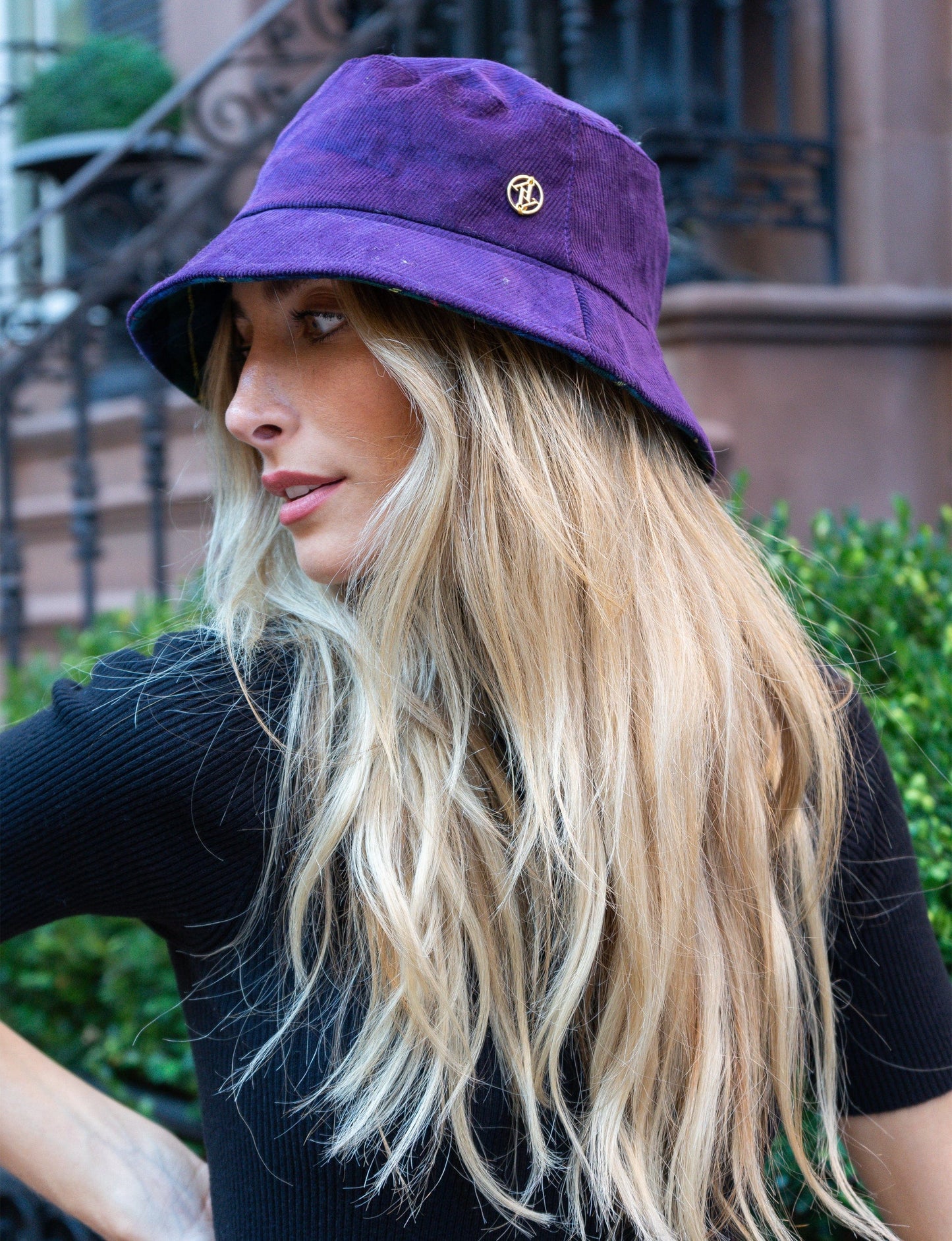 Adrienne Vittadini Corduroy Bucket Hat