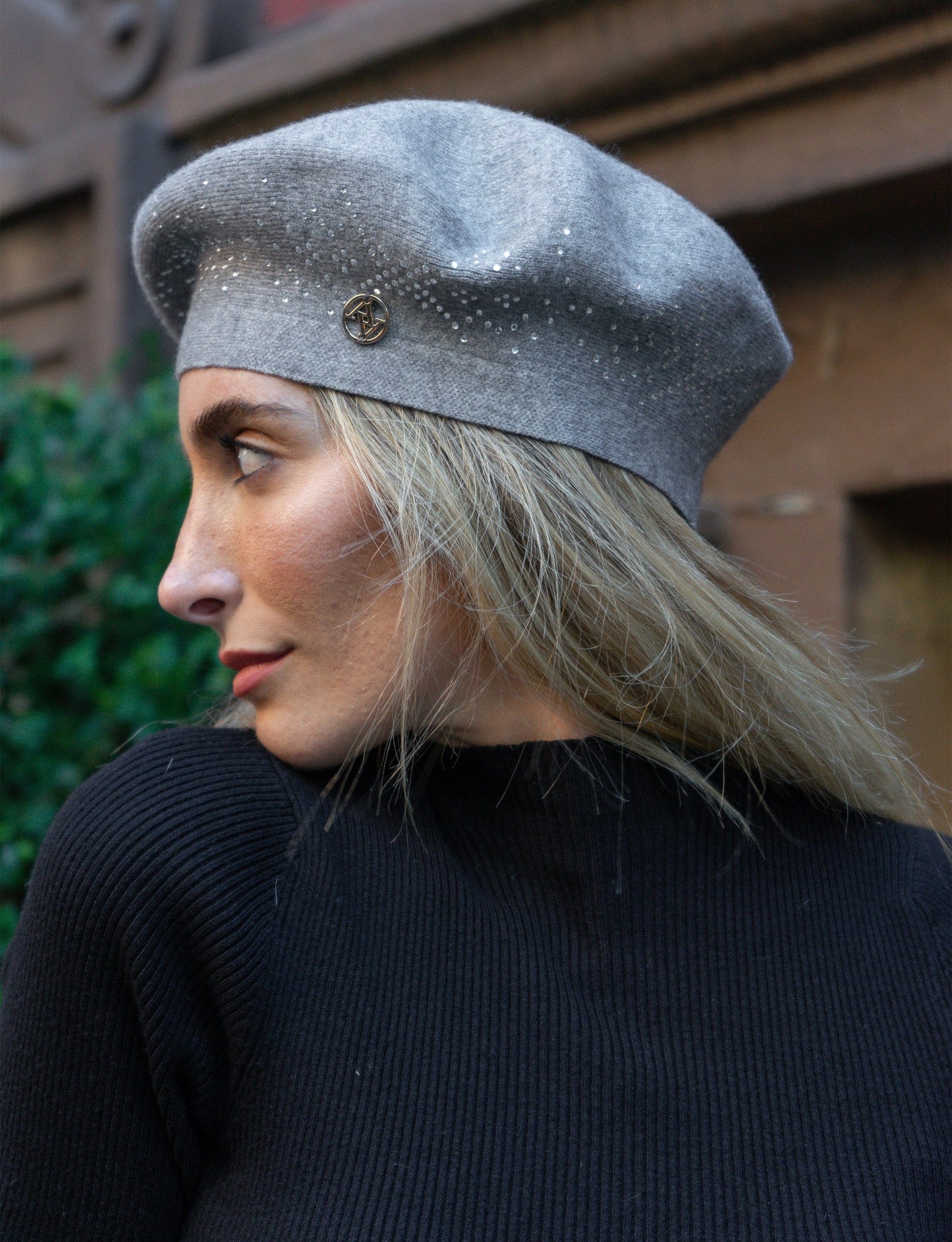 Adrienne Vittadini Stone Knit Beret