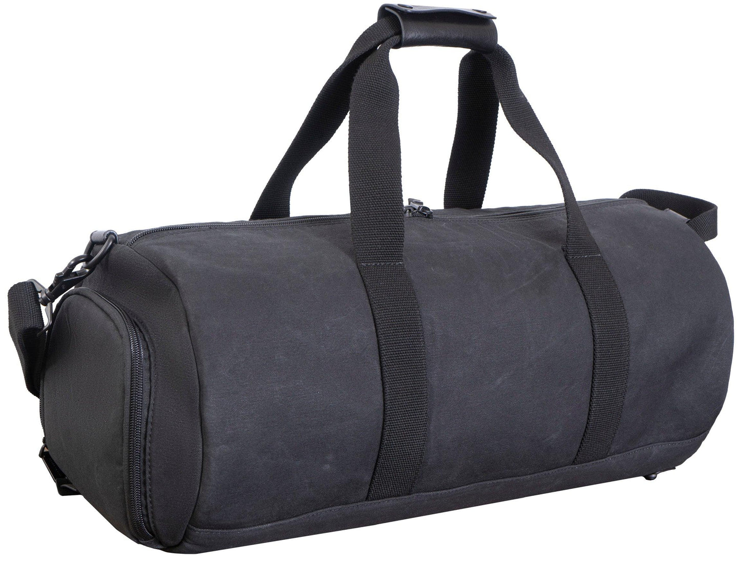 Voyager 20"Waxed Canvas Shoe Pocket Duffel - Navy