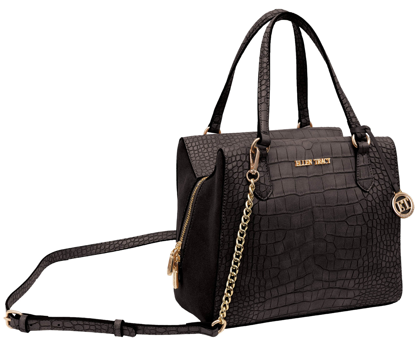 Ellen Tracy Croco Satchel