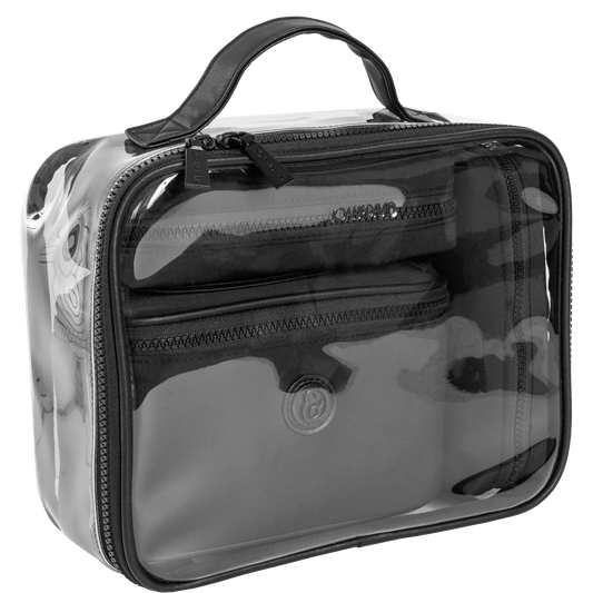Joan & David Tonal Sport Nylon 4-Piece Clear Cosmetic Bag Set