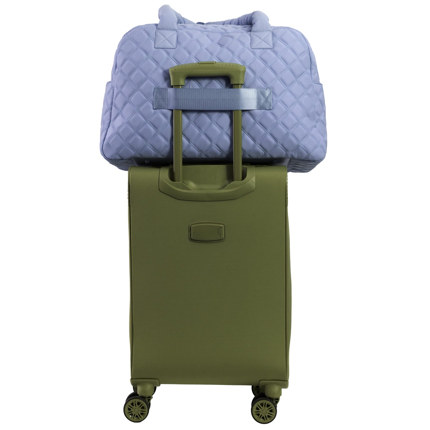 Joan & David Two Pocket Diamond Quilted 22 in. Duffel Bag