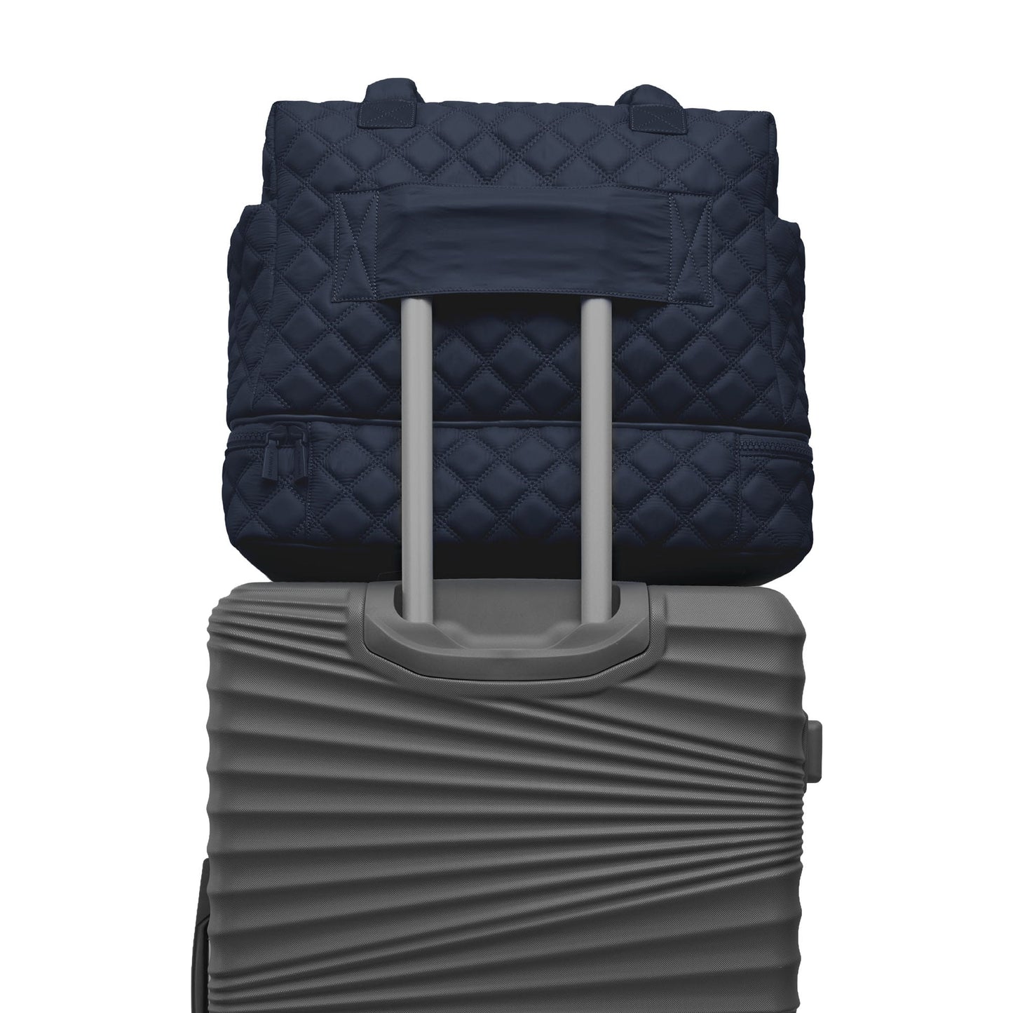 Joan & David The Isabel Quilted Nylon Drop Bottom Duffel Bag