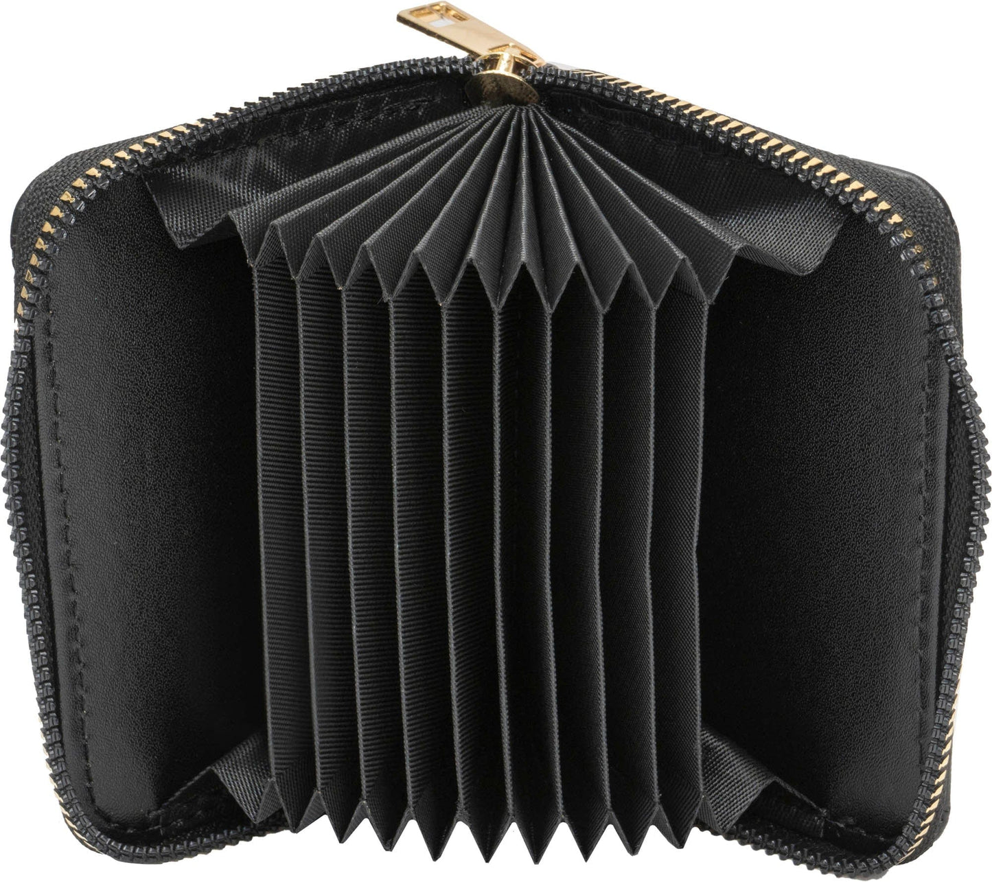 Rebecca & Rifka Smooth Basket Weave Quilt Medallion Zip Accordion Wallet