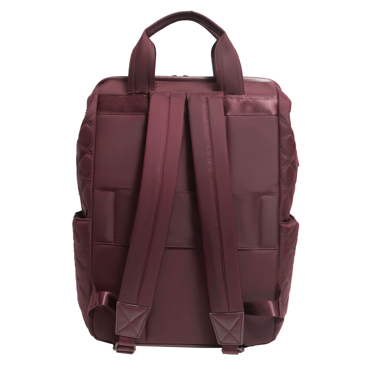Joan & David Diamond Quilted Puffer Nylon Square Laptop Backpack