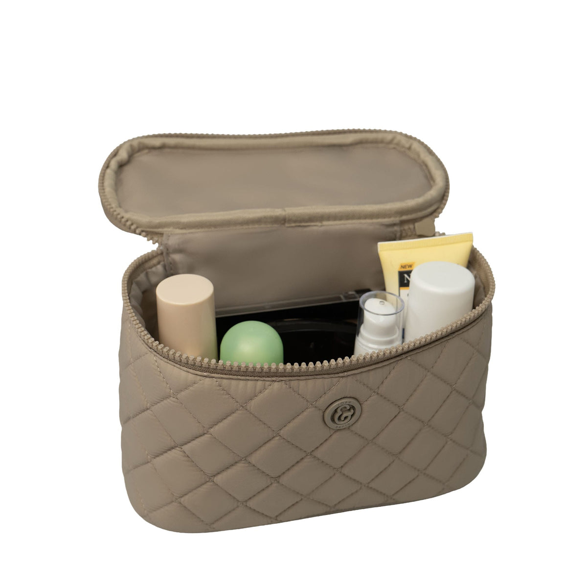 Joan & David The Diamond Quilted Nylon 4 Piece Toiletry Set