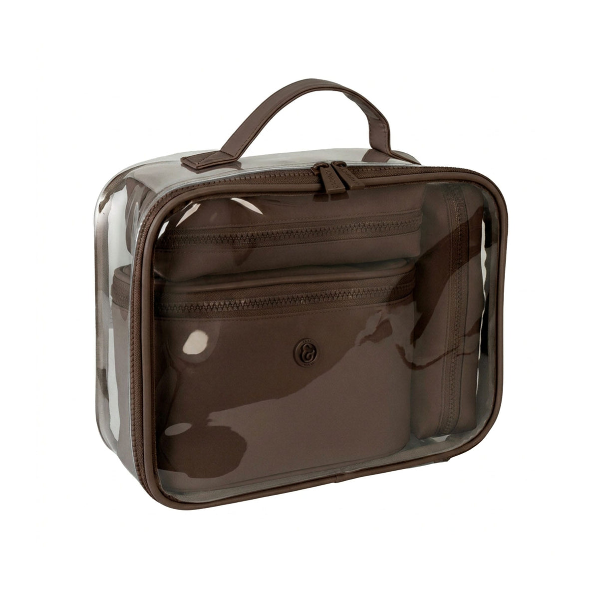 Joan & David Tonal Sport Nylon 4-Piece Clear Cosmetic Bag Set