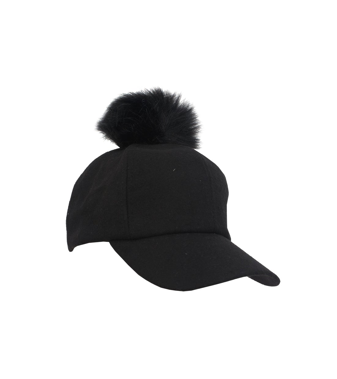 Felt Pom Pom Baseball Cap