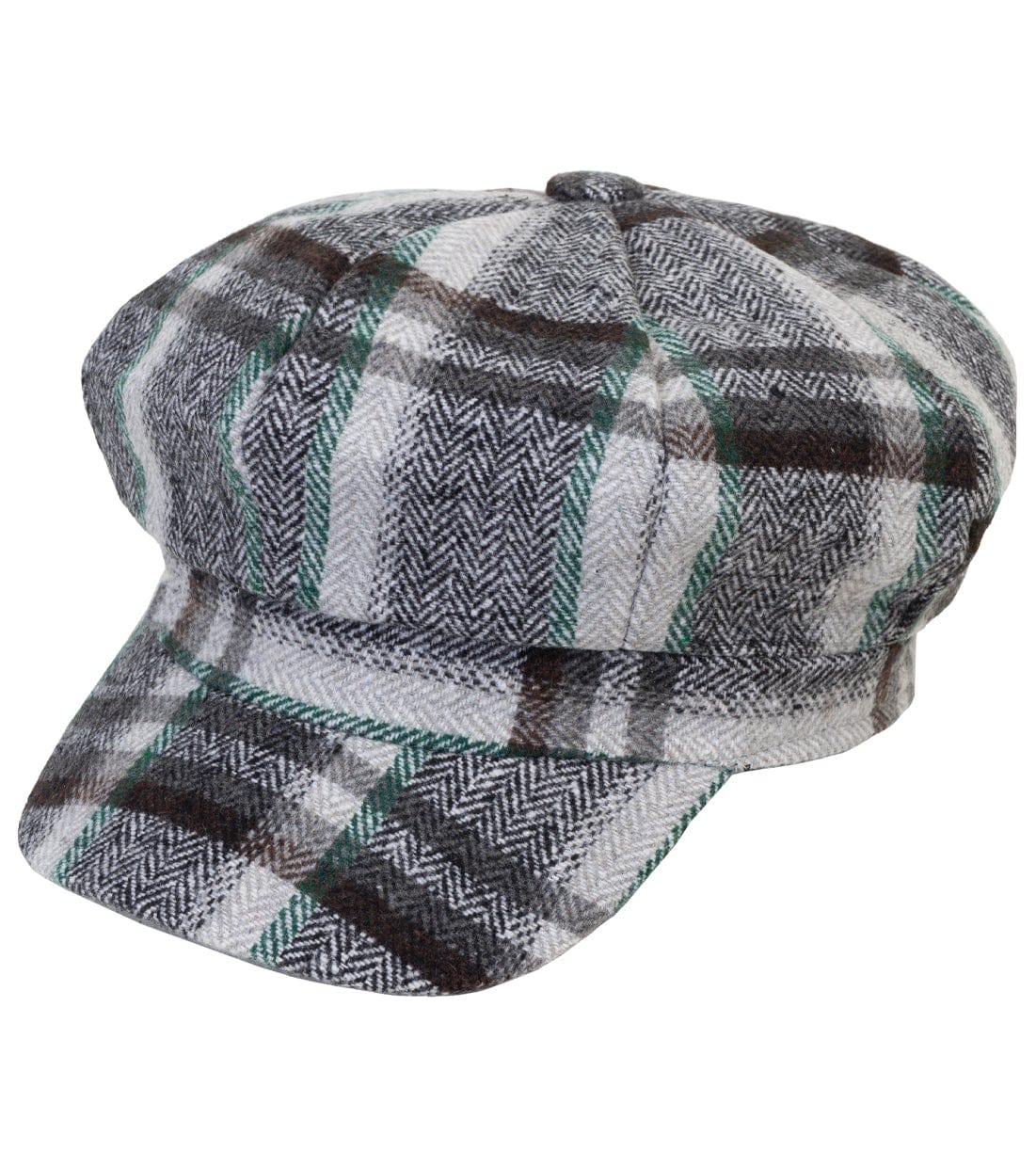 Plaid Print Baker Boy Hat