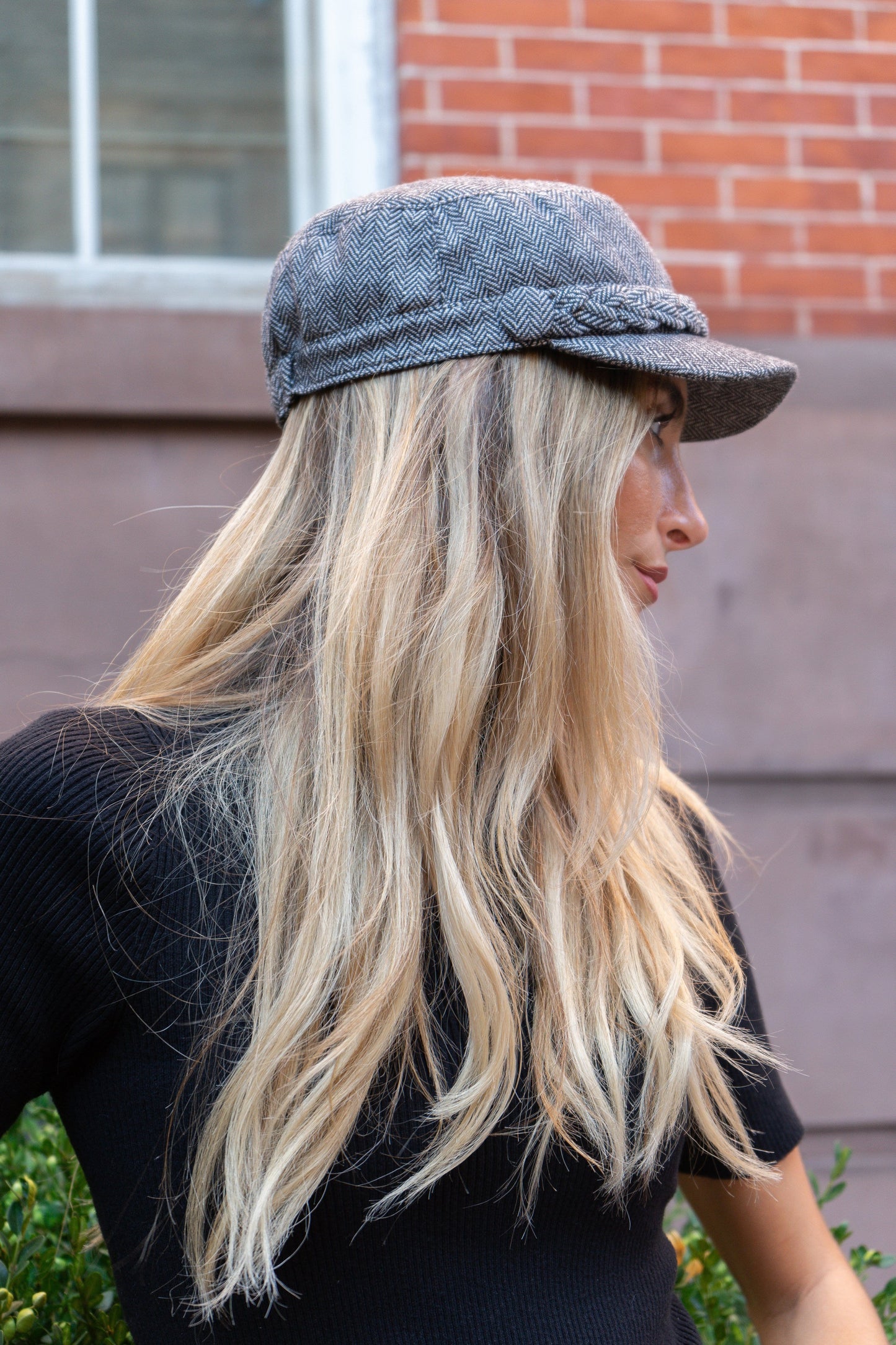 Jones New York Herringbone Cadet Cap