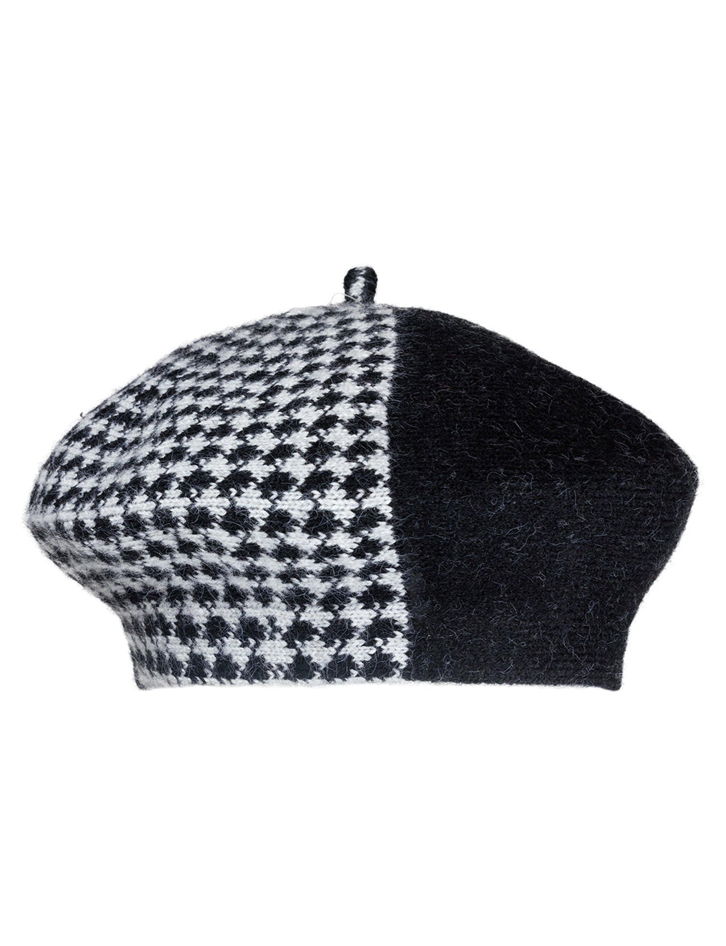 Jones New York Colorblock Houndstooth Beret