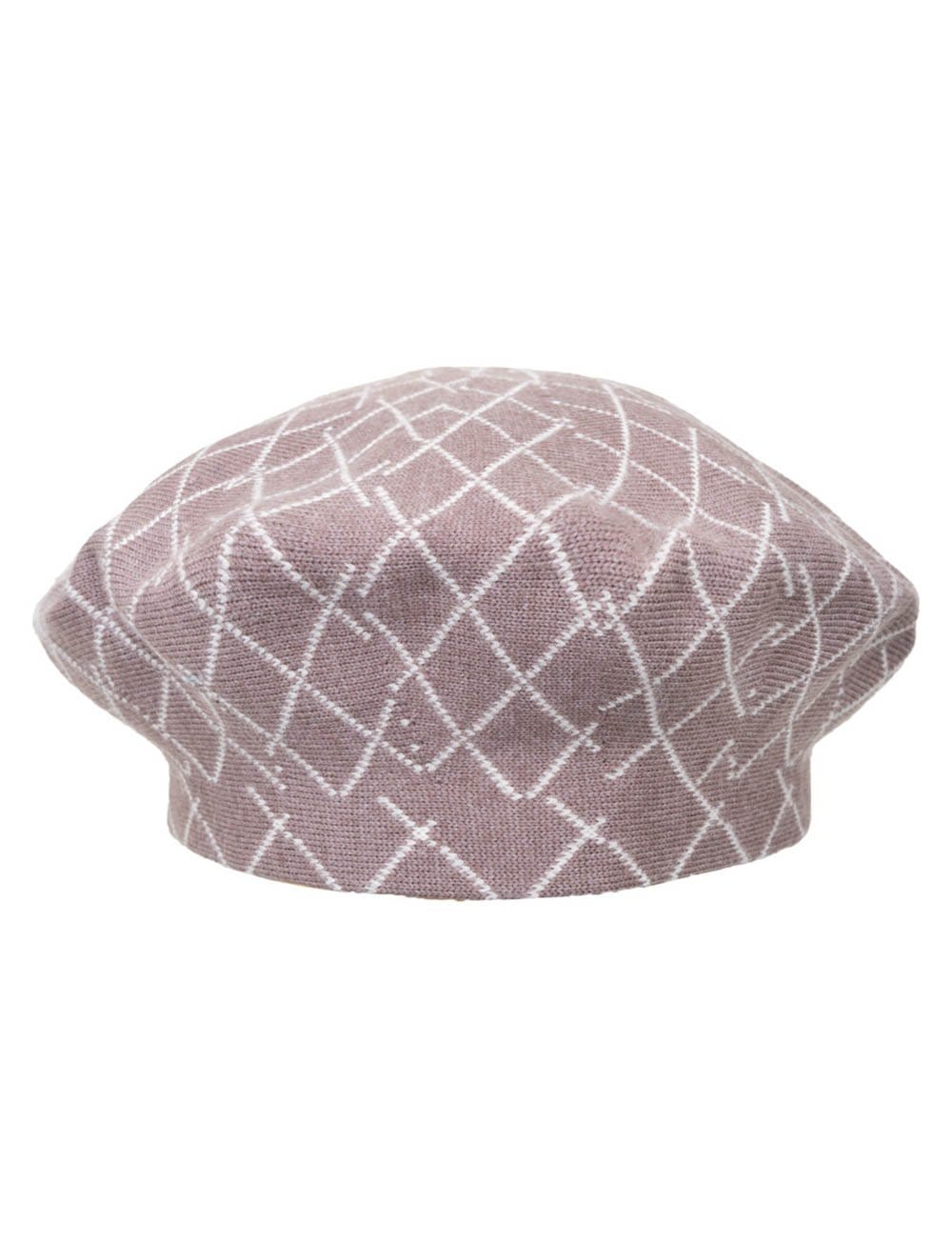 Jones New York Line Diamond Print Beret