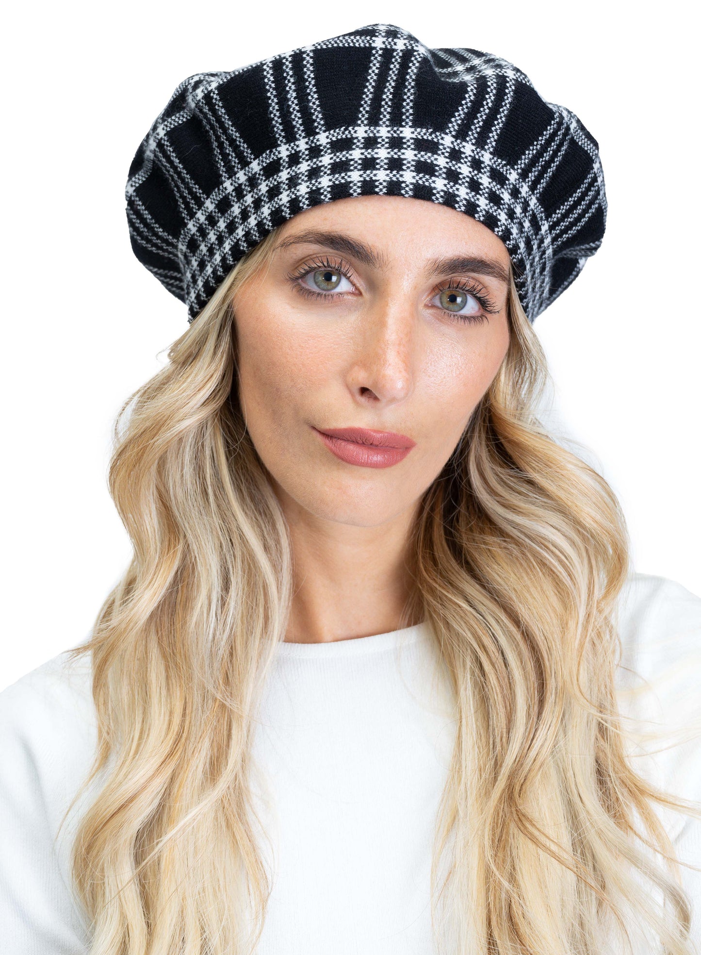 Jones New York Plaid Print Beret